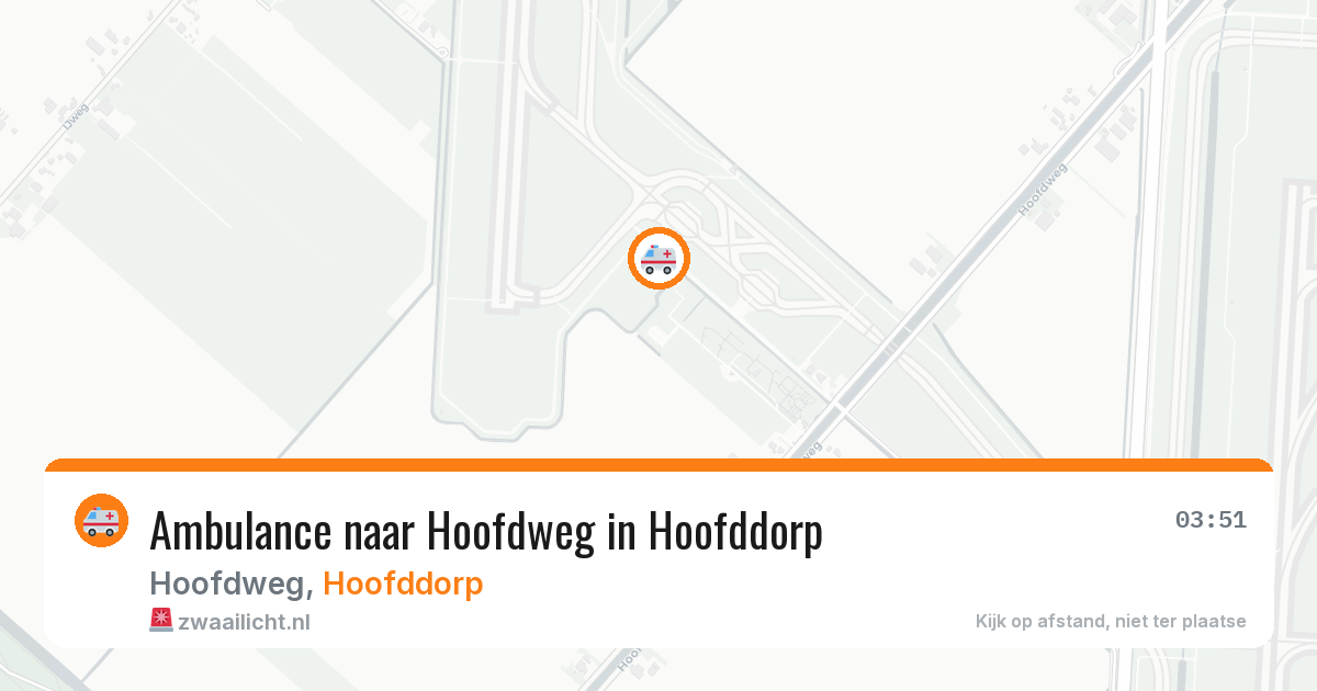 Ambulance naar Hoofdweg in Hoofddorp — 1 apr 2026