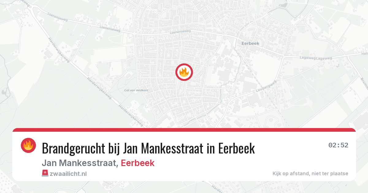 Brandgerucht bij Jan Mankesstraat in Eerbeek — 21 jun 2026