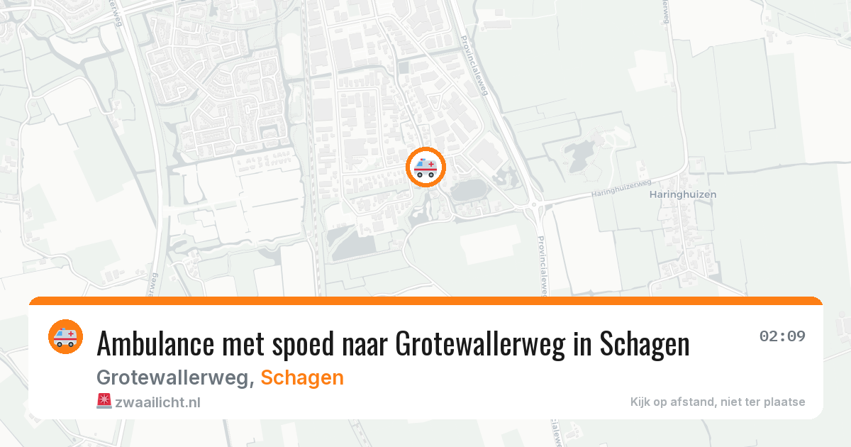 Ambulance met spoed naar Grotewallerweg in Schagen — 26 jun 2026