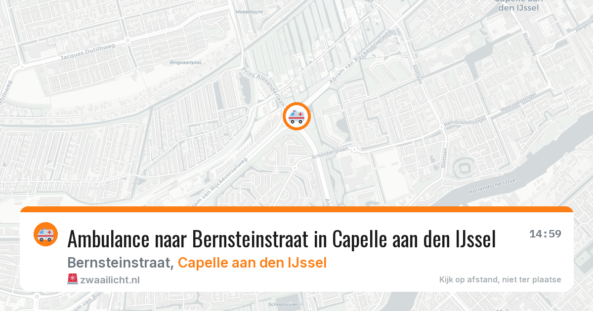 Ambulance naar Bernsteinstraat in Capelle aan den IJssel — 1 jun 2026