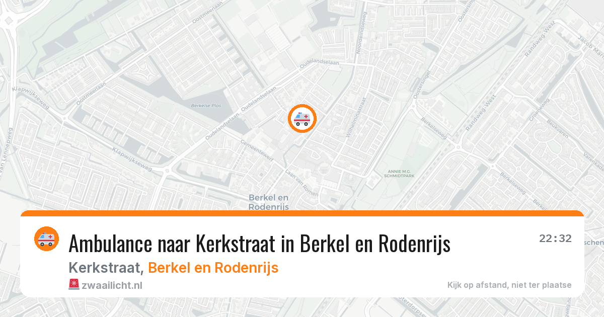 Ambulance naar Kerkstraat in Berkel en Rodenrijs — 21 mei 2026
