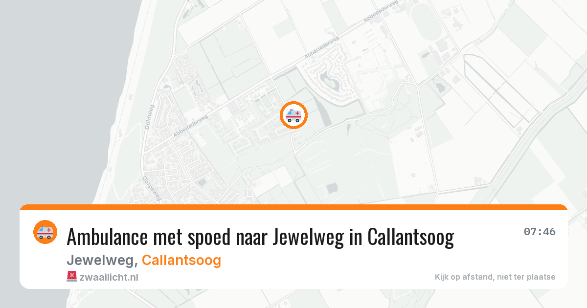 Ambulance met spoed naar Jewelweg in Callantsoog — 21 mei 2026