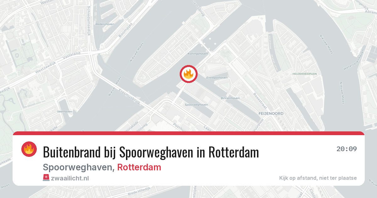 Buitenbrand bij Spoorweghaven in Rotterdam — 10 jul 2026