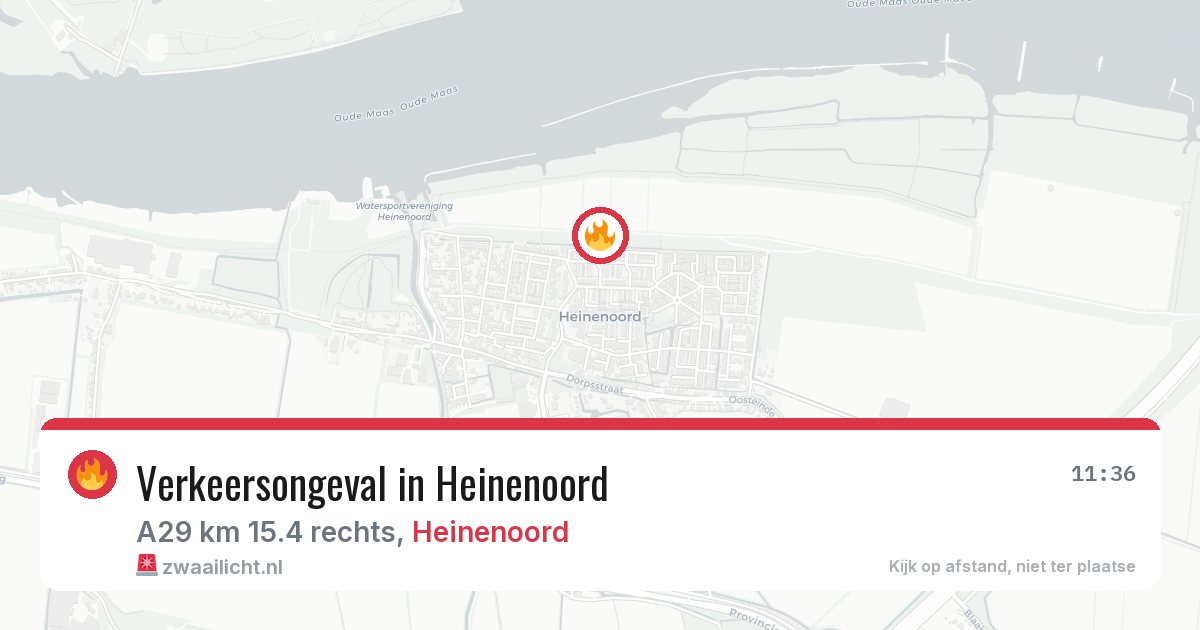 Verkeersongeval in Heinenoord — 1 apr 2026