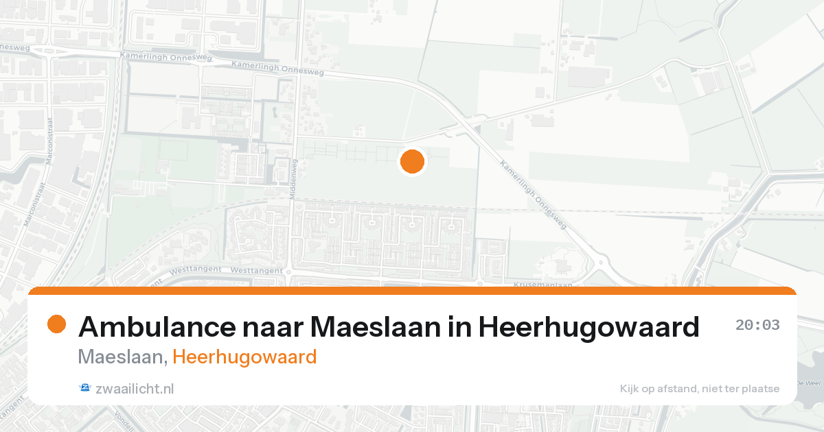 Ambulance naar Maeslaan in Heerhugowaard — 23 aug 2026