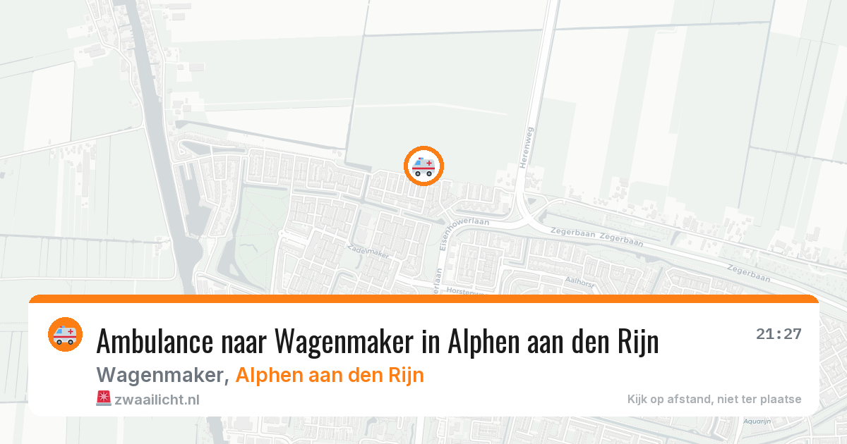 Ambulance naar Wagenmaker in Alphen aan den Rijn — 6 aug 2026