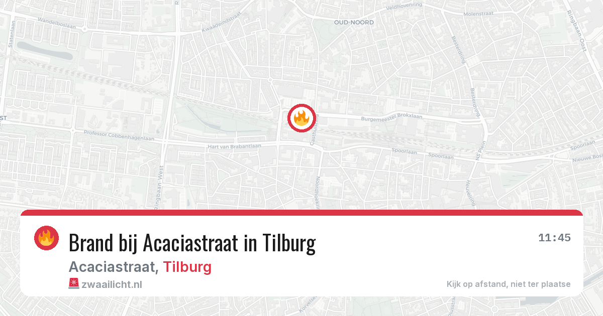 Brand bij Acaciastraat in Tilburg — 28 mrt 2026