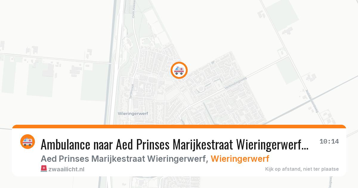 Ambulance naar Aed Prinses Marijkestraat Wieringerwerf in Wieringerwerf — 29 mrt 2026