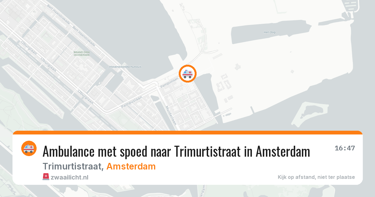 Ambulance met spoed naar Trimurtistraat in Amsterdam — 3 jun 2026
