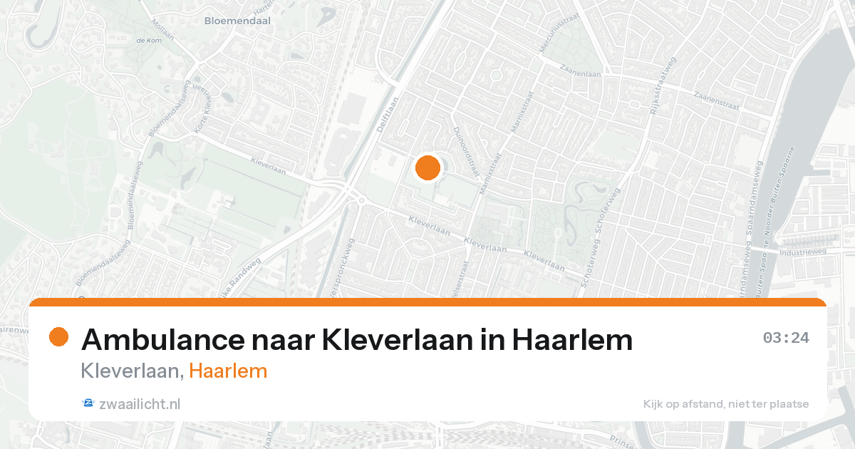 Ambulance naar Kleverlaan in Haarlem — 24 aug 2026