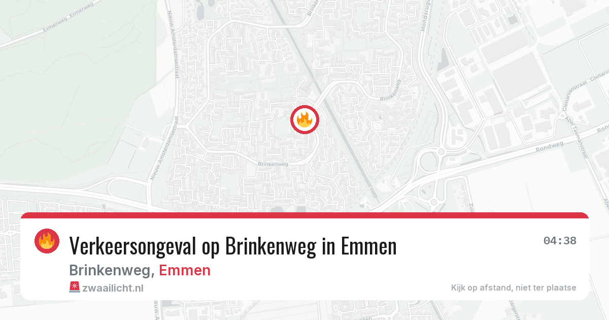 Verkeersongeval op Brinkenweg in Emmen — 3 aug 2026