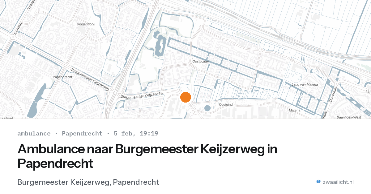 Ambulance naar Burgemeester Keijzerweg in Papendrecht — 5 feb 2026
