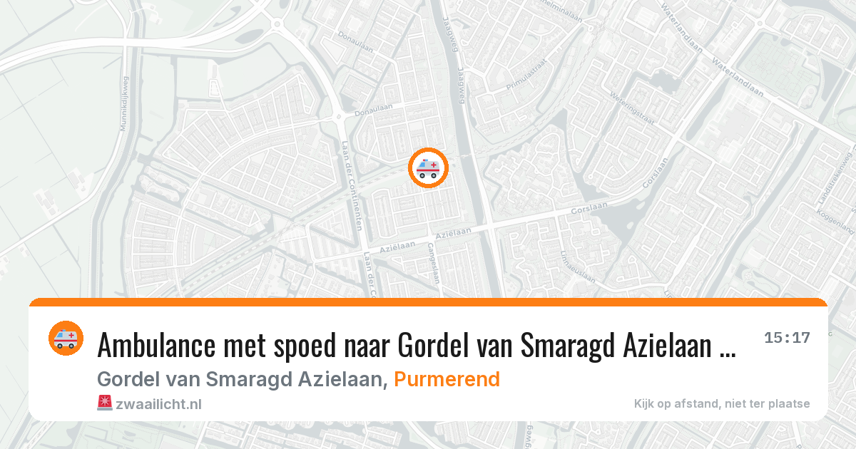 Ambulance met spoed naar Gordel van Smaragd Azielaan in Purmerend — 10 feb 2026