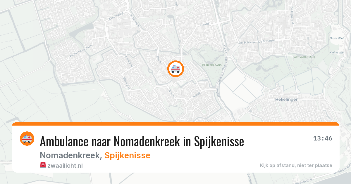 Ambulance naar Nomadenkreek in Spijkenisse — 12 jul 2026