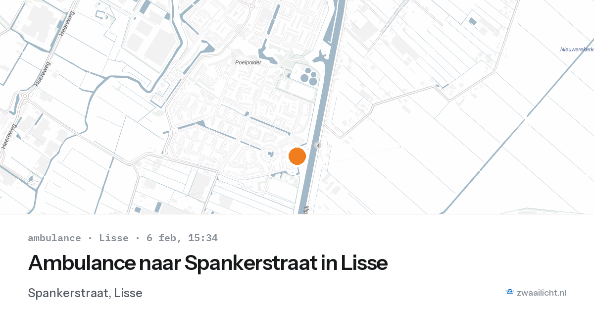 Ambulance naar Spankerstraat in Lisse — 6 feb 2026