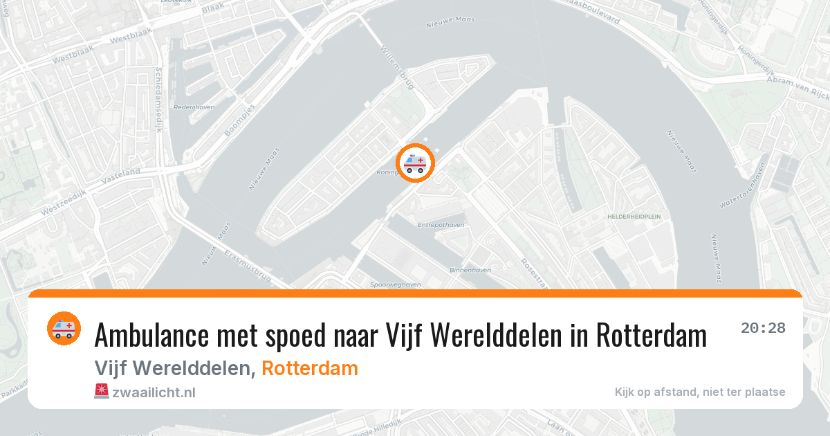 Ambulance met spoed naar Vijf Werelddelen in Rotterdam — 3 apr 2026