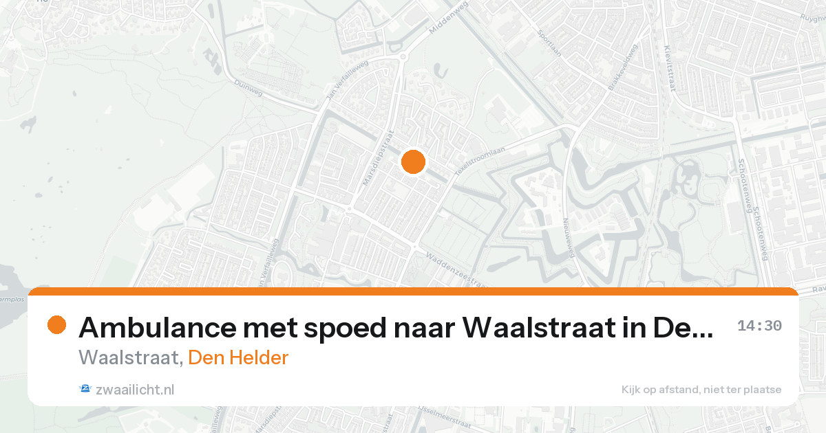 Ambulance met spoed naar Waalstraat in Den Helder — 1 jun 2026