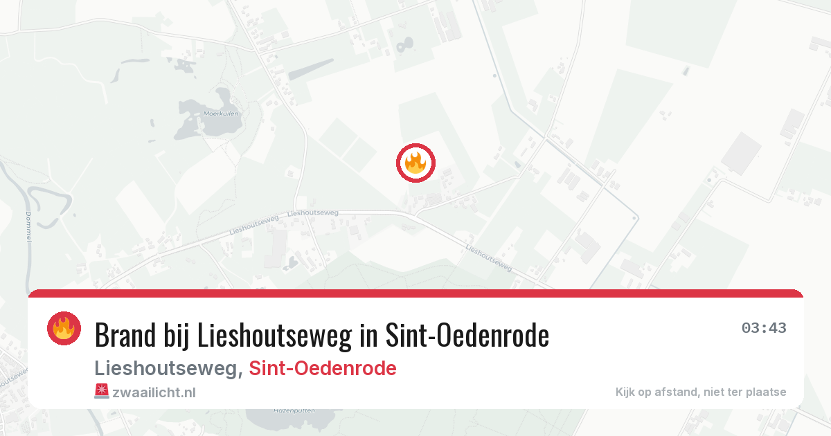 Brand bij Lieshoutseweg in Sint-Oedenrode — 28 jun 2026