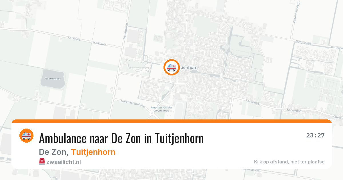 Ambulance naar De Zon in Tuitjenhorn — 17 mei 2026