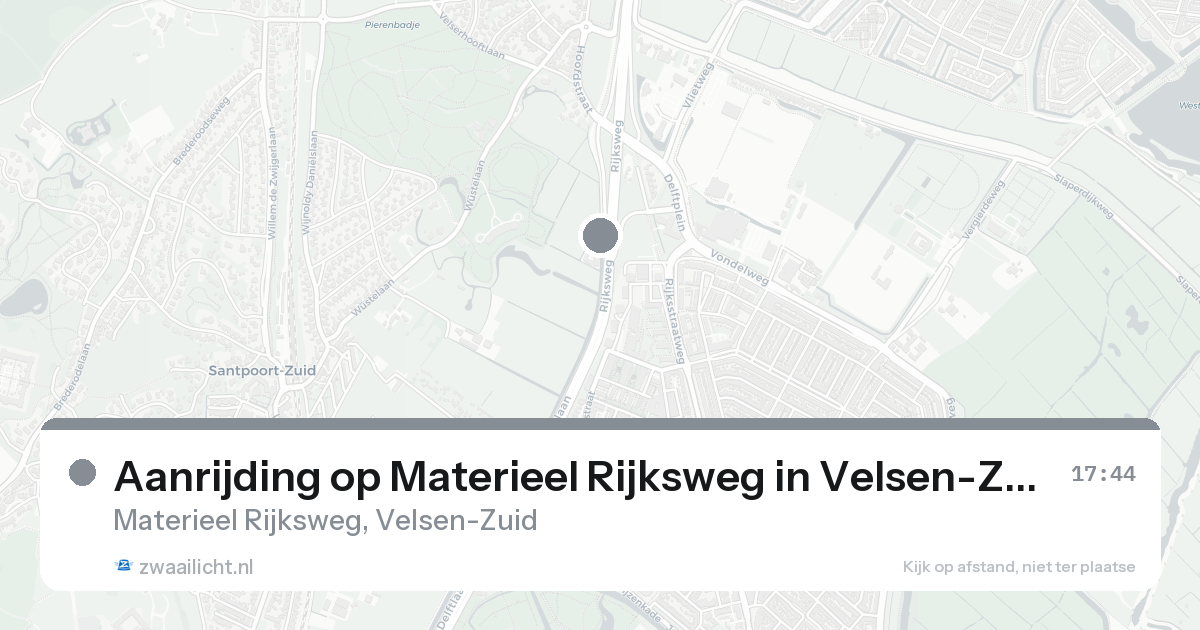 Aanrijding op Materieel Rijksweg in Velsen-Zuid — 30 jan 2026