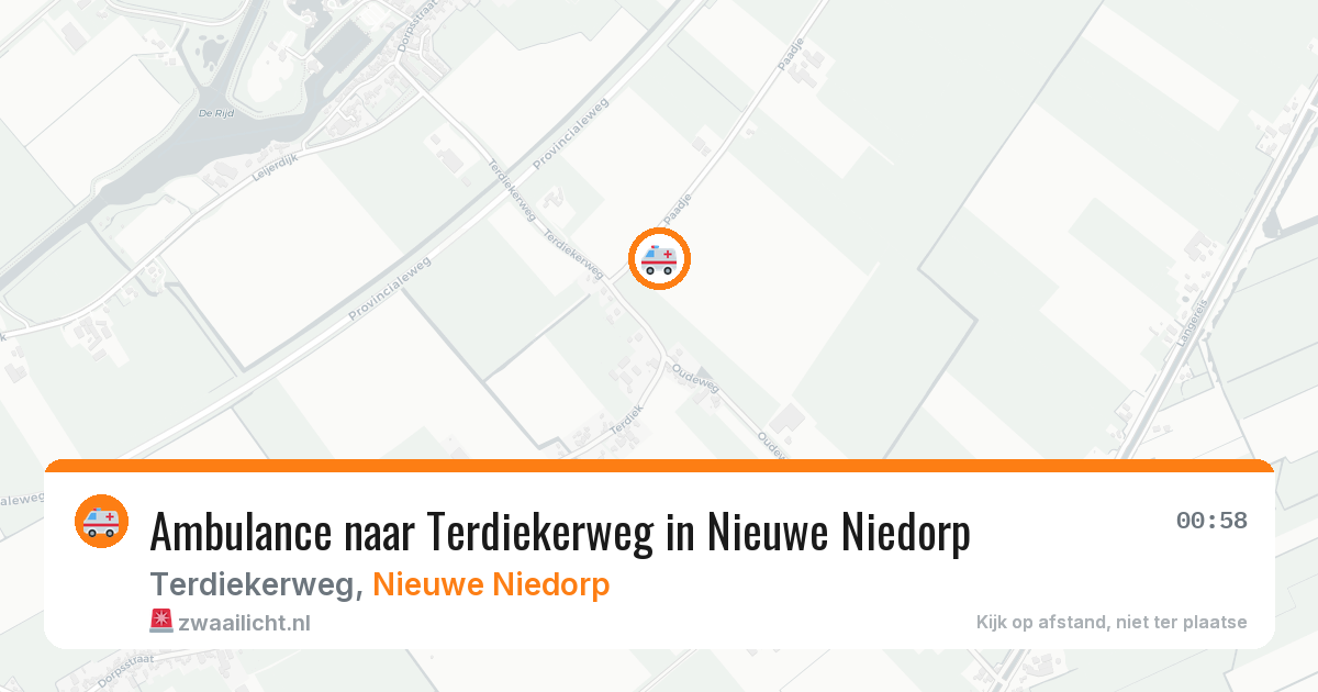 Ambulance naar Terdiekerweg in Nieuwe Niedorp — 4 jul 2026