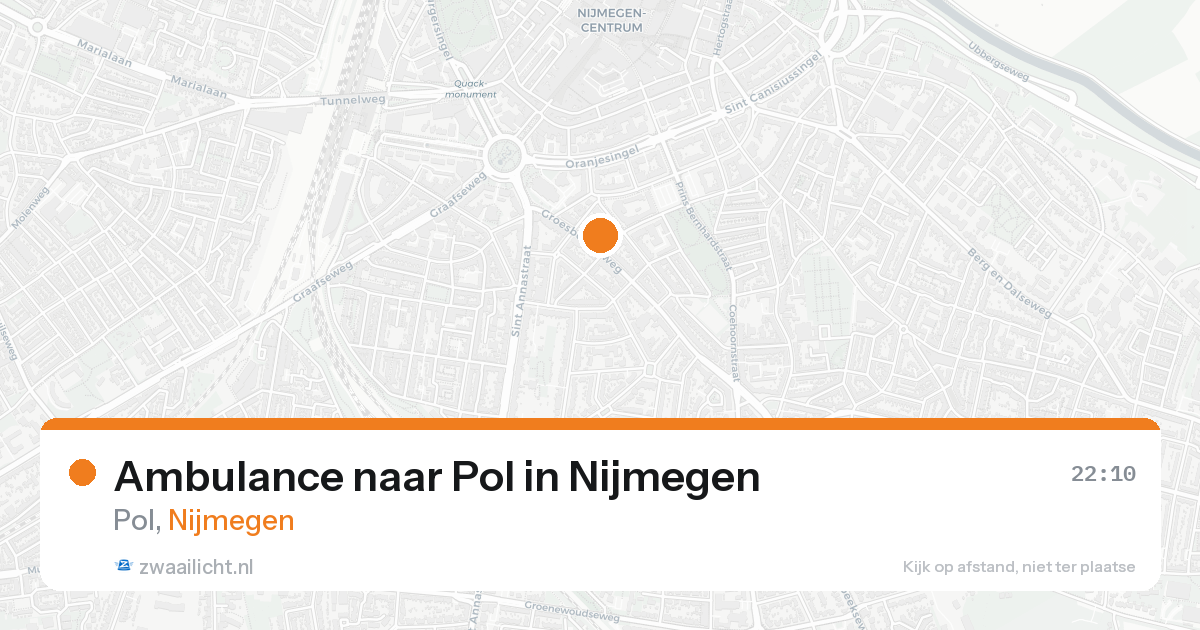 Ambulance naar Pol in Nijmegen — 1 jul 2026