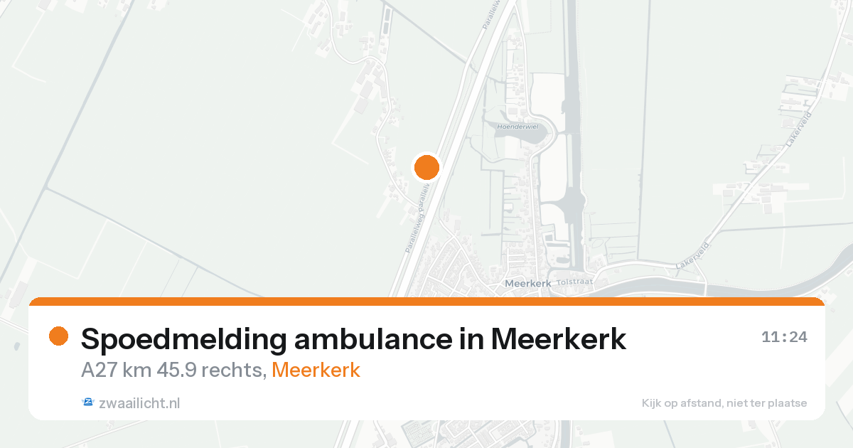 Spoedmelding ambulance in Meerkerk — 16 aug 2026