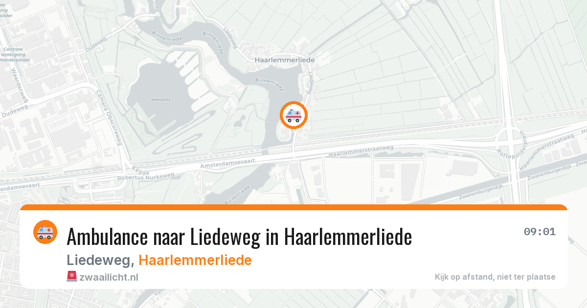 Ambulance naar Liedeweg in Haarlemmerliede — 31 jul 2026
