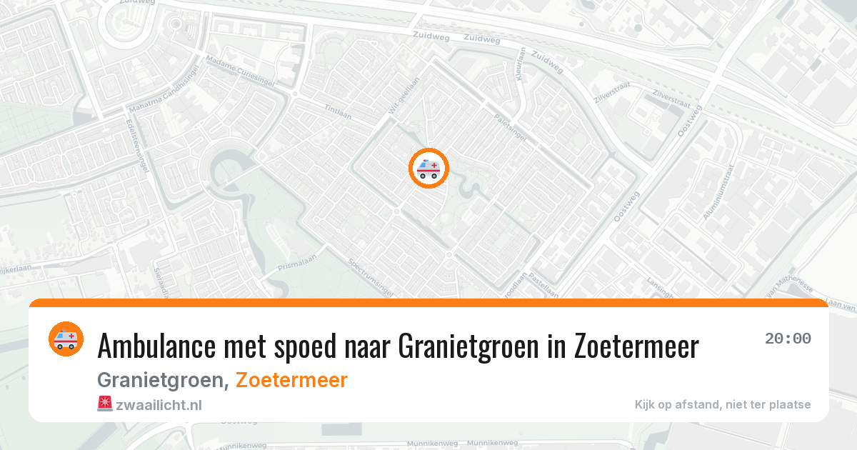 Ambulance met spoed naar Granietgroen in Zoetermeer — 17 mei 2026