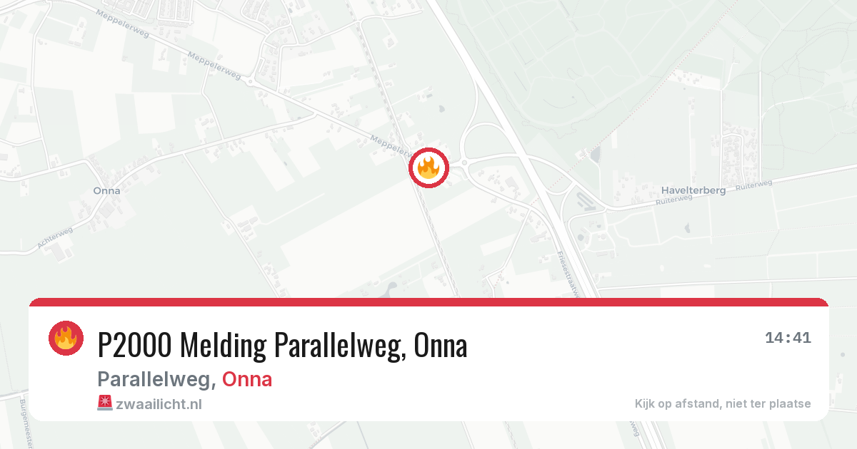 P2000 Melding Parallelweg, Onna — 6 feb 2026