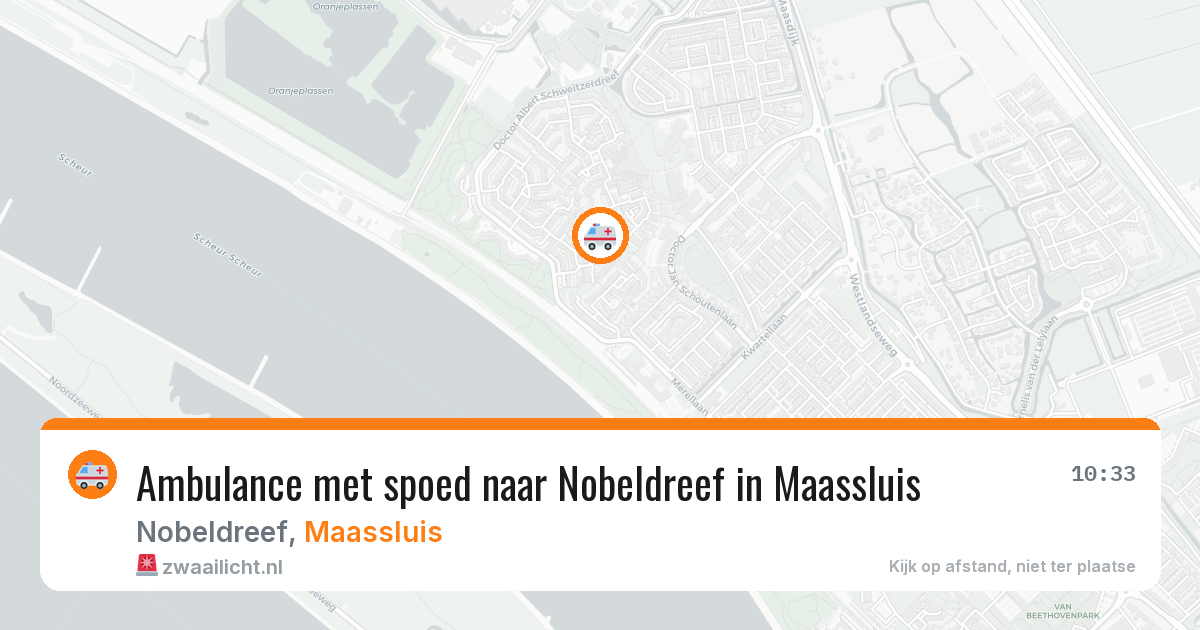 Ambulance met spoed naar Nobeldreef in Maassluis — 5 jun 2026