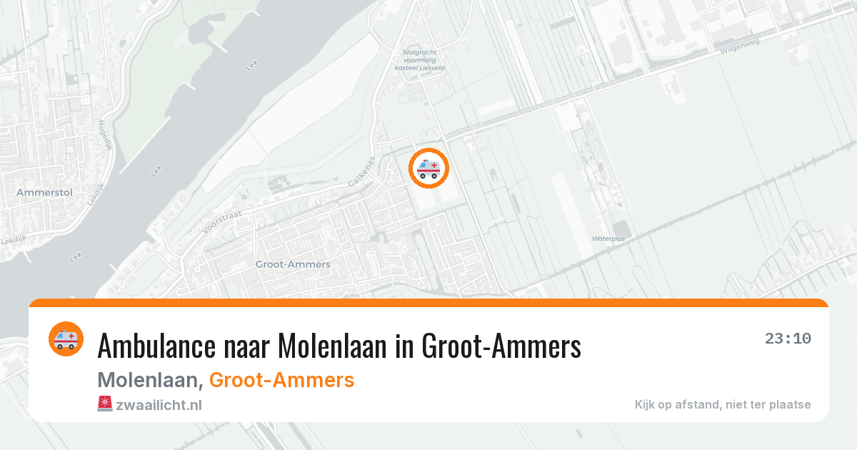Ambulance naar Molenlaan in Groot-Ammers — 22 apr 2026