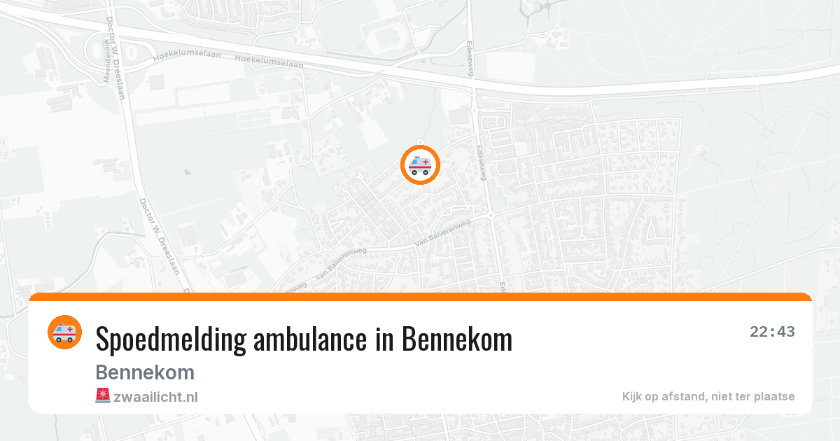 Spoedmelding ambulance in Bennekom — 12 aug 2026