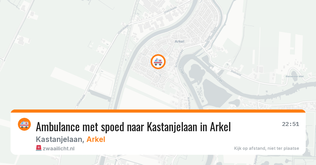 Ambulance met spoed naar Kastanjelaan in Arkel — 19 jul 2026