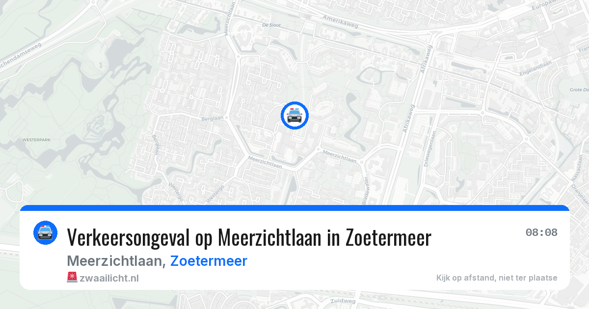 Verkeersongeval op Meerzichtlaan in Zoetermeer — 1 jun 2026