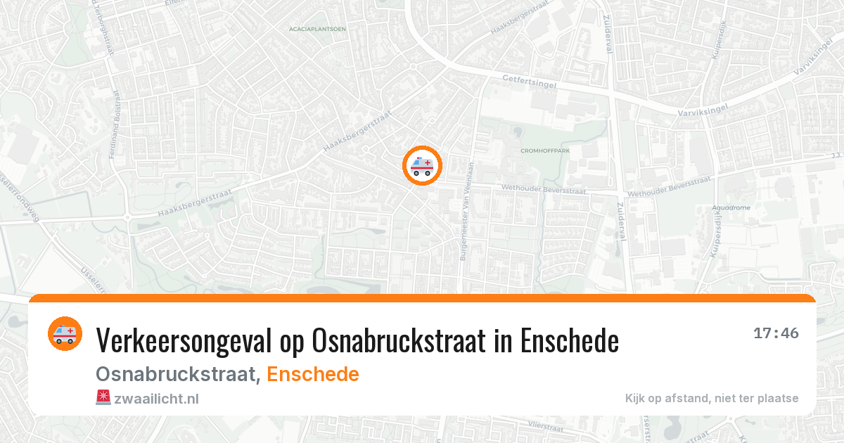 Verkeersongeval op Osnabruckstraat in Enschede — 9 aug 2026