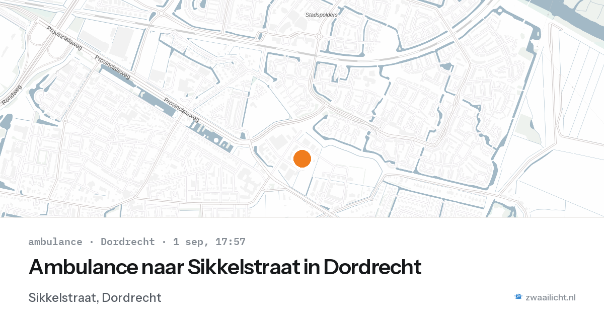Ambulance naar Sikkelstraat in Dordrecht — 1 sep 2026