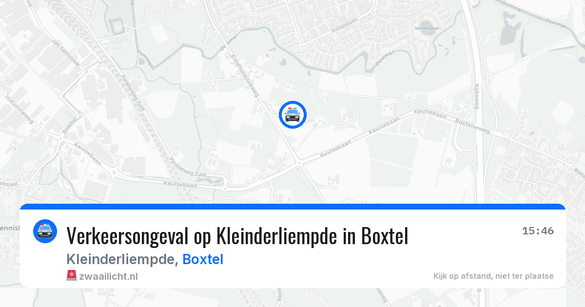 Verkeersongeval op Kleinderliempde in Boxtel — 9 jun 2026