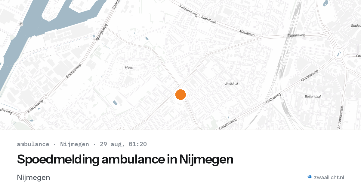 Spoedmelding ambulance in Nijmegen — 28 aug 2026