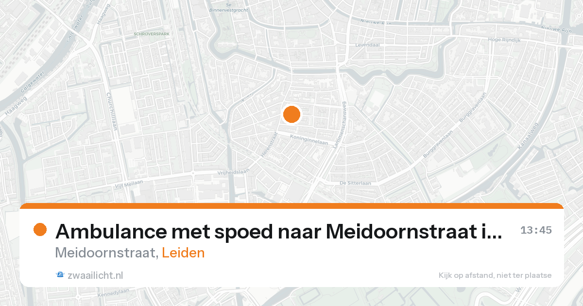 Ambulance met spoed naar Meidoornstraat in Leiden — 7 feb 2026