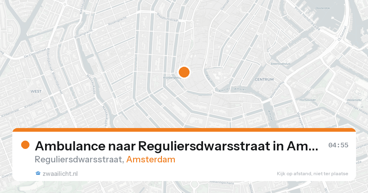 Ambulance naar Reguliersdwarsstraat in Amsterdam — 24 jul 2026