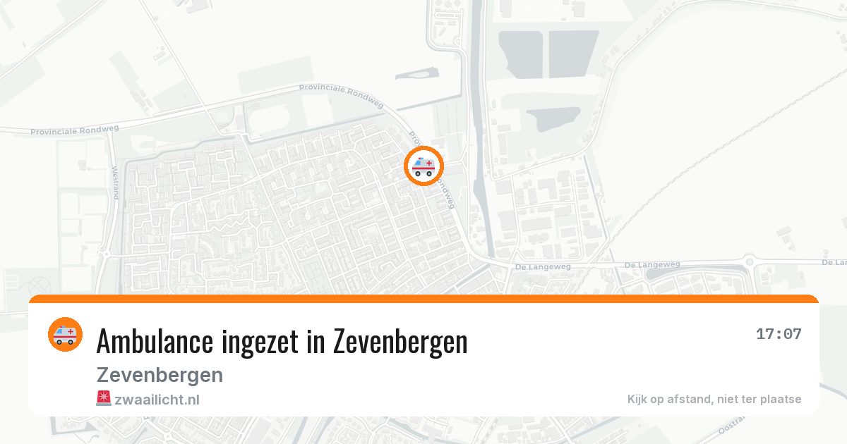 Ambulance ingezet in Zevenbergen — 10 aug 2026