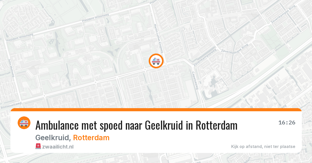 Ambulance met spoed naar Geelkruid in Rotterdam — 12 aug 2026