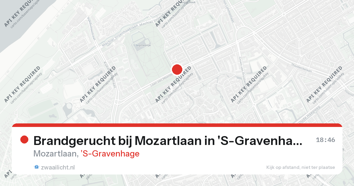 Brandgerucht bij Mozartlaan in 'S-Gravenhage — 26 aug 2026