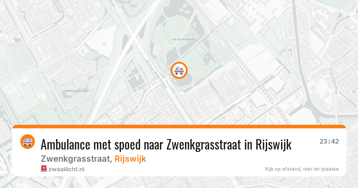 Ambulance met spoed naar Zwenkgrasstraat in Rijswijk — 20 apr 2026