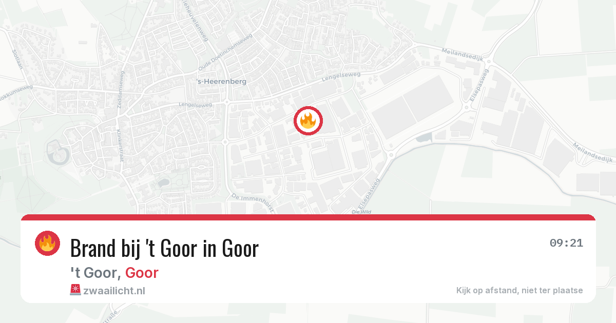 Brand bij 't Goor in Goor — 20 jul 2026