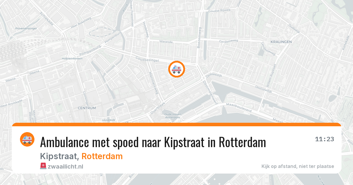 Ambulance met spoed naar Kipstraat in Rotterdam — 4 mei 2026
