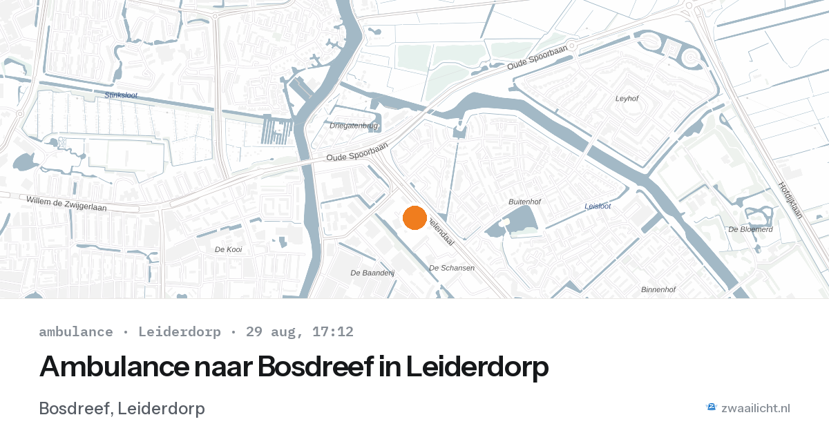 Ambulance naar Bosdreef in Leiderdorp — 29 aug 2026