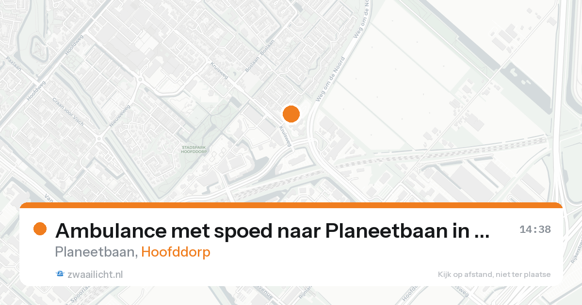 Ambulance met spoed naar Planeetbaan in Hoofddorp — 21 aug 2026