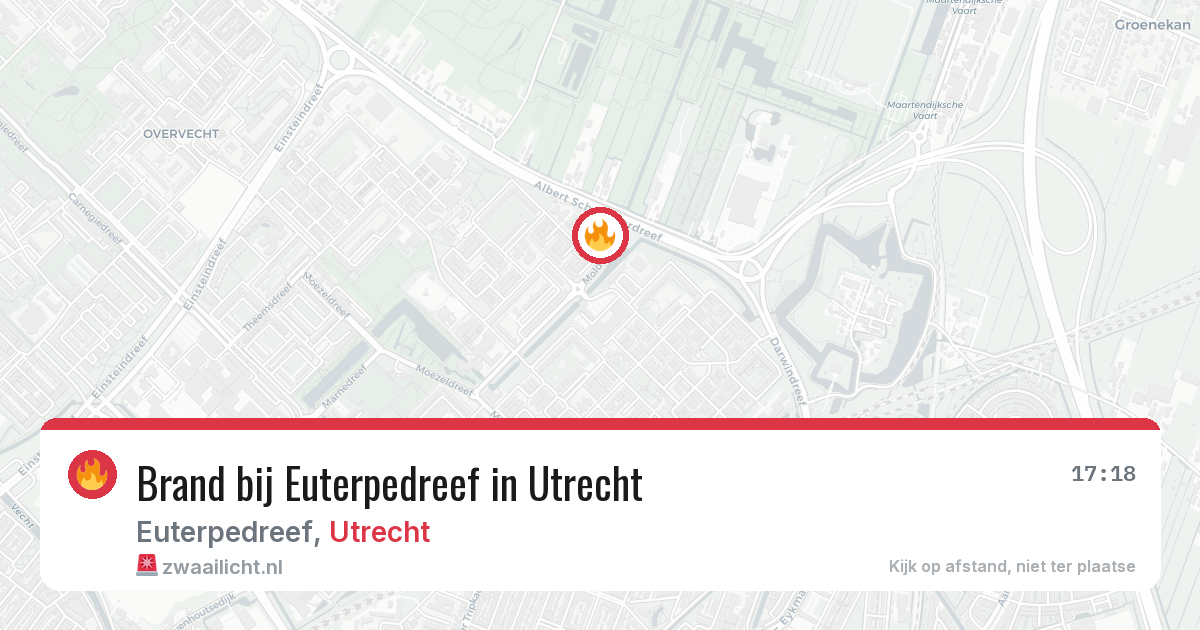 Brand bij Euterpedreef in Utrecht — 24 jun 2026